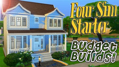 The Sims 4 Speed Build 4 Sim Starter Budget Builds Youtube