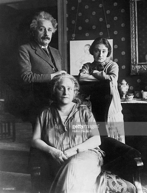 Albert Einstein Photographed On His Fiftieth Birthday With His Wife