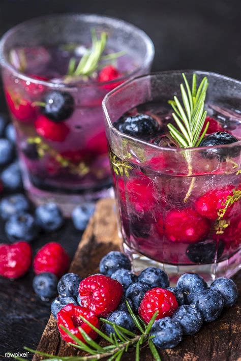 Nutrition tips don't only include eating habits; Mixed berry infused water recipe | free image by rawpixel ...