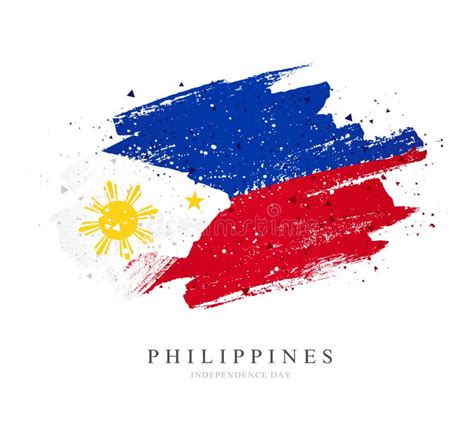 Flag Of The Philippines Vector Illustration Independence Day Stock