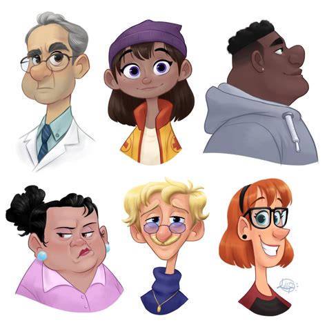 Random Character Busts By Luigil On Deviantart Character Design