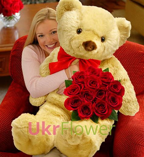We also have custom delivery services such as midnight cake delivery for birthdays, and also provide fixed time delivery, same day delivery of flowers, gifts and cakes, teddy bear for any occasions. Giant Teddy bear and roses ― Ukrflower - flower delivery ...