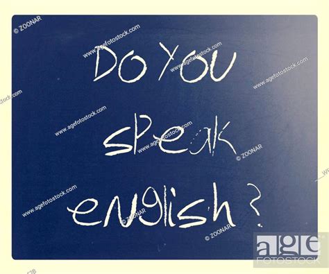 Do You Speak English Handwritten With White Chalk On A Blackboard
