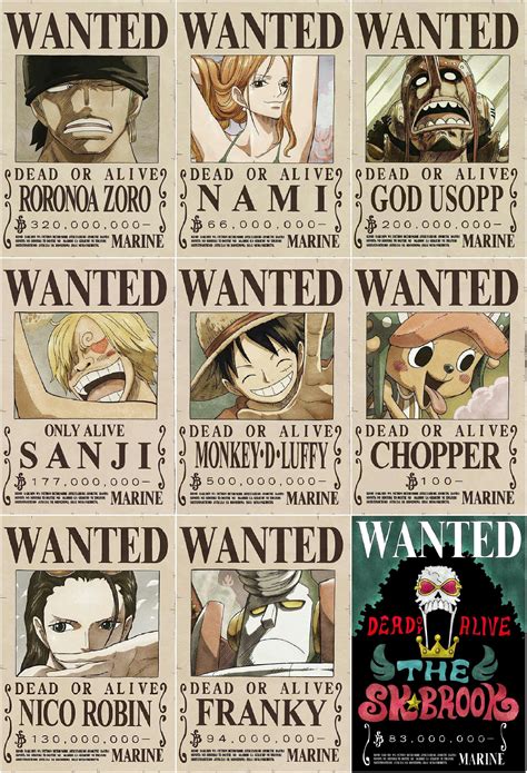 Straw Hat Pirates Bounty Posters Ronepiece