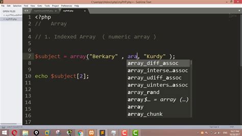 PHP Tutorials For Beginners 45 How To Create Indexed Arrays In PHP