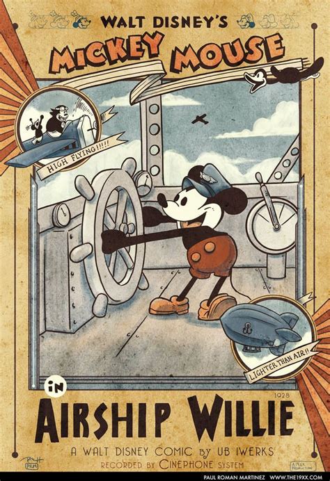 Mickey Mouse Poster Pósteres Retro Pósteres Vintage Carteles Vintage