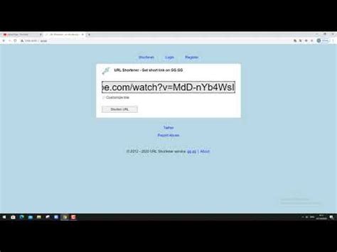 The gg.gg also lets you customize the shortened url so you can get easy to remember. short url gg gg - YouTube