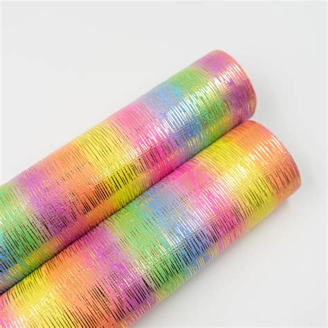 Rainbow And Gold Foil Soft Leatherette Jolif The Craft Shop