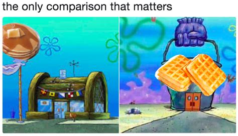 Chum bucket meme idea my oc twist ento my post repost илмм dark m0de hi spongebob. Pancakes vs. Waffles | Krusty Krab vs. Chum Bucket | Know ...