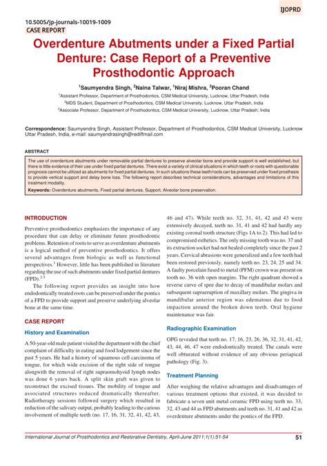 Alveoloplasty / sequestrectomy consent form. (PDF) Overdenture Abutments under a Fixed Partial Denture ...