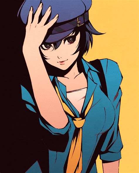 Moshimoshibe Shirogane Naoto Persona Persona 4 1girl Black