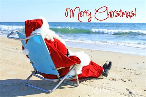 Santa Wishes You Merry Christmas From The Beach In Florida Merry