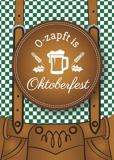 O' zapft is Oktoberfest Einladungskarte für die Feier Zuhause oder als