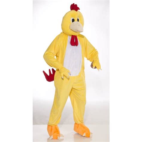 Plush Yellow Chicken Mascot Costume Cappels
