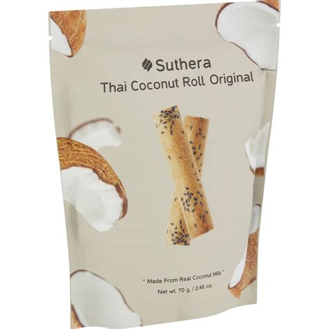 Suthera Thai Coconut Roll Original 70g Bunch