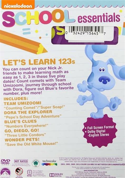 Nickelodeon Let S Learn 1 2 3s DVD 2014 DVD Empire