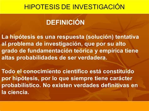 InvestigaciÓn CientÍfica En PsicologÍa Hipotesis