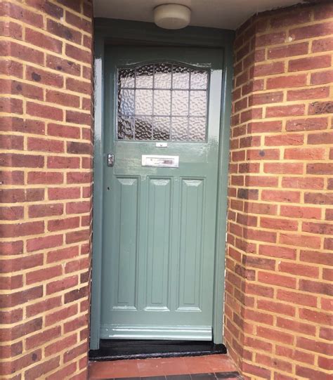 First off, why work with farrow & ball® paints? Front door in Farrow and Ball Green Smoke | Red brick ...