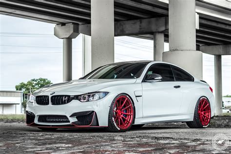 The two new bmw m4 competition models being driven by the red bull driftbrothers are now ready for the first spin on the racetrack. Alpine White BMW M4 - Red ADV10 M.V2 CS Series Wheels