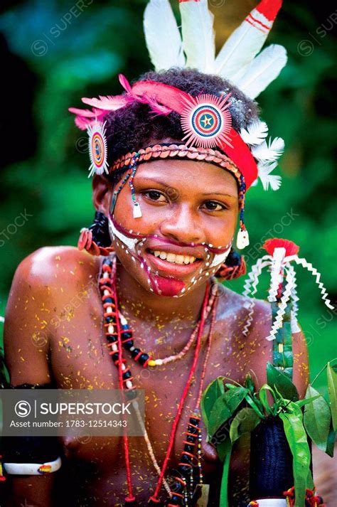 Trobriand Island Woman In Traditional Costume Trobriand Islands Papua New Guinea Superstock