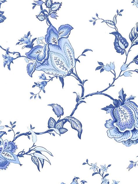 Fc51602 Wallpaper Country French Blue Flower