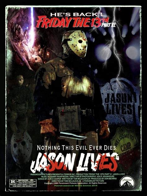 Friday the 13th part vi: Friday The 13th Part VI. - Jason Lives - 1986 (With images ...