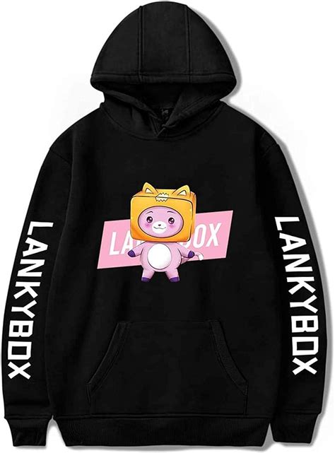 Lankybox Merch Lanky Box Boxy Hoodie Unisex Long Sleeve Hoodie