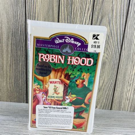 Vintage Walt Disney S Robin Hood Vhs Masterpiece Collection Brand New