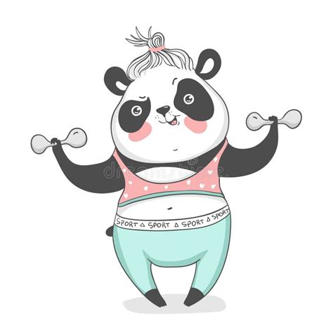 Panda Linda Del Deporte De La Historieta Ilustraci N Eps Del Vector