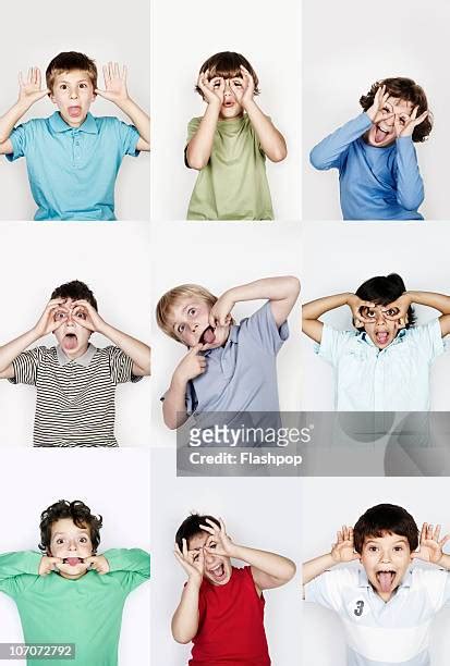 Boys 7 9 Pulling Funny Faces Photos And Premium High Res Pictures