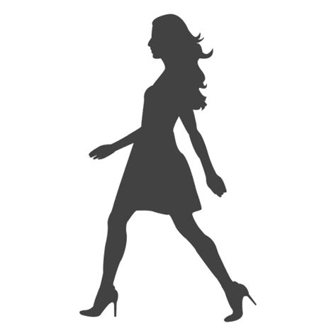Young Woman Walking Silhouette 3 Transparent Png And Svg Vector File