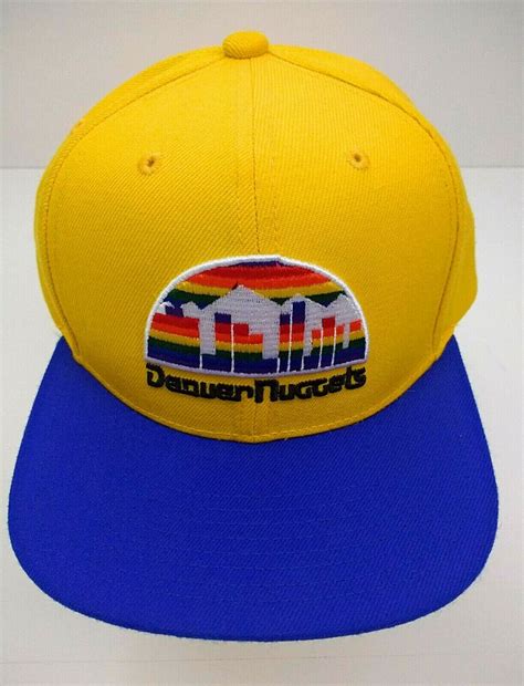 Shop the latest range of denver nuggets headwear and clothing. Denver Nuggets Logo Hat Cap Yellow & Blue NBA Snapback # ...