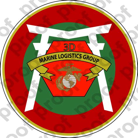 Sticker Usmc Unit 3rd Marine Logistics Group Ooo Lisc20187 Mc