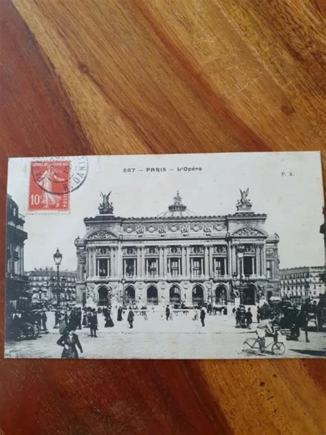 Cpa 75 Carte Postale Noir Et Blanc Ancienne Paris Lopéra En 1912