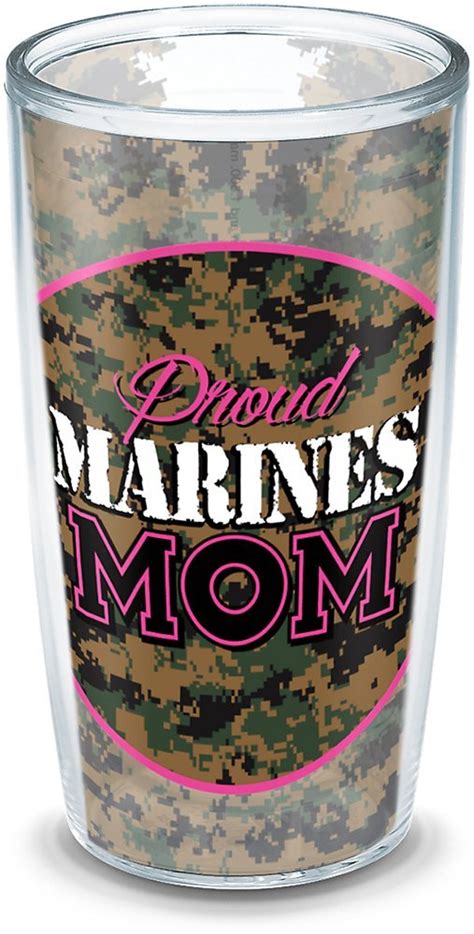 Tervis 1137226 Proud Marines Mom Tumbler With Wrap And Neon Pink Lid