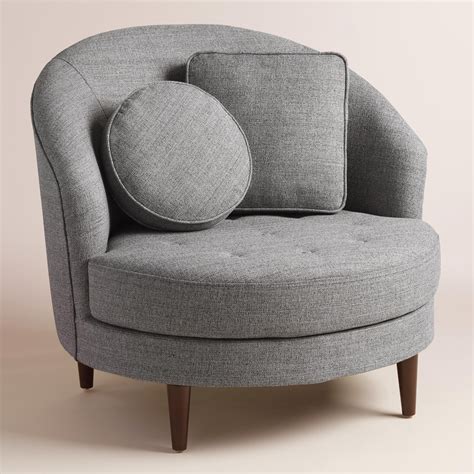 These lovely and functional half circle chair are available at enticing offers and discounts. Gray Round Seren Chair and a Half | Chair and a half ...