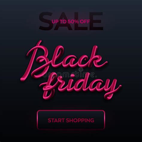 Black Friday Sale Banner Realistic 3d Lettering Black Friday Sale