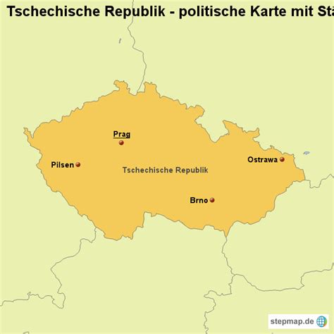 Dies wird ihnen helfen, sich leicht zurechtzufinden. StepMap - Landkarte Tschechische Republik (politische ...