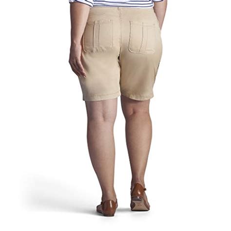Lee Womens Plus Size Relaxed Fit Avey Knit Waist Cargo Bermuda Short