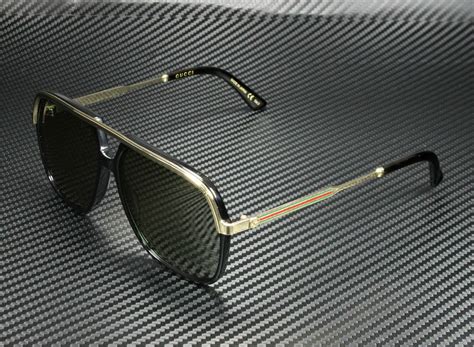 gucci gg0200s 001 black green square rectangle men s sunglasses 57 mm ebay