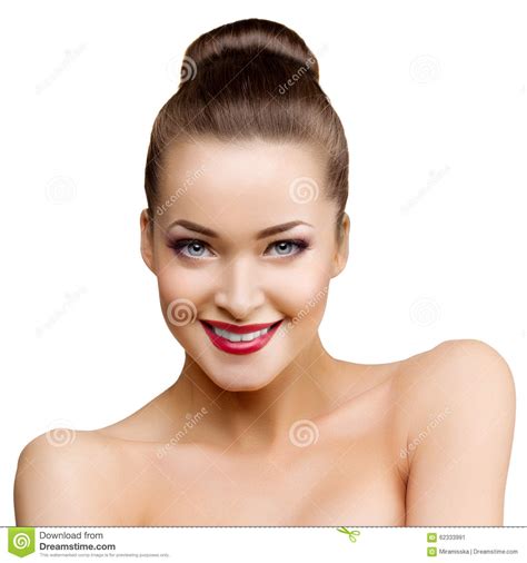 Beautiful Model Woman In Beauty Salon Makeup Young Modern