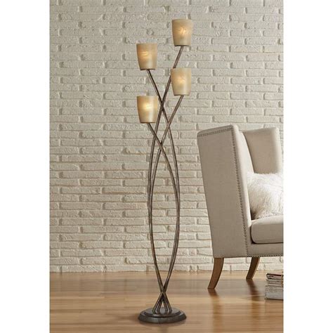 Table lamps with night light. Kathy Ireland Metro Plaza 69" High Copper Bronze Floor ...