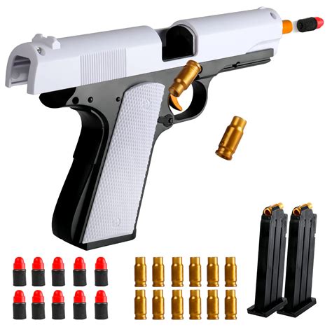 Soft Bullet Pistol Toy Gun With Shell Ejection Magazine Toy Foam