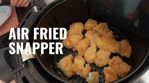 Spray with coconut oil to get it crispy. Air fried Panko coated Snapper (REALLY EASY) - YouTube