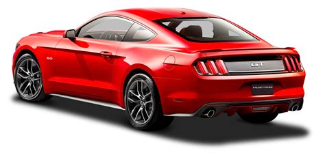 Download Ford Mustang Red Car Back Side Png Image For Free