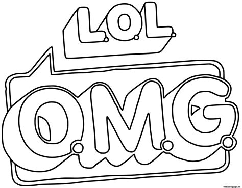 LOL OMG Logo Coloring page Printable