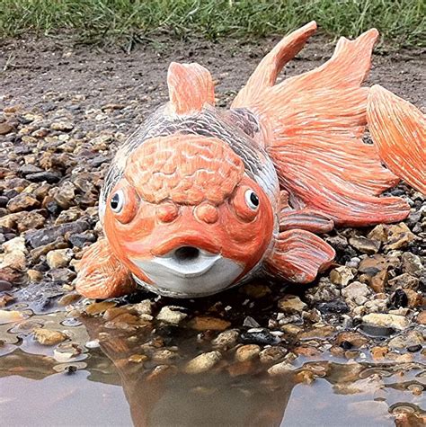 Delightful Large Koi Fish Facing Garden Statue Ornament For Indoor And