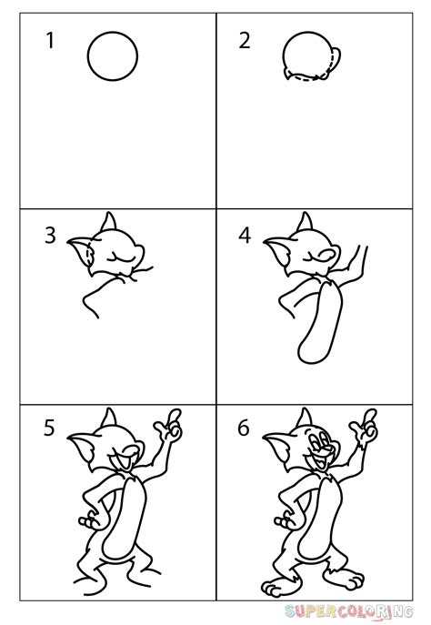 How To Draw Chibi Tom Cat Free Printable Puzzle Games