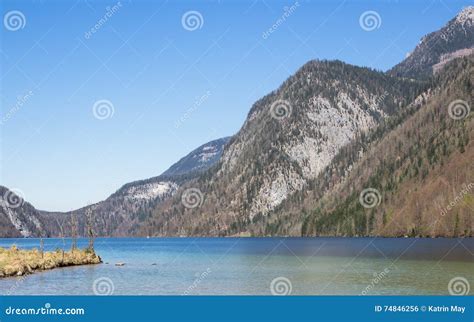 Landscape At Lake Koenigssee Berchtesgaden Bavarian Alps Germany