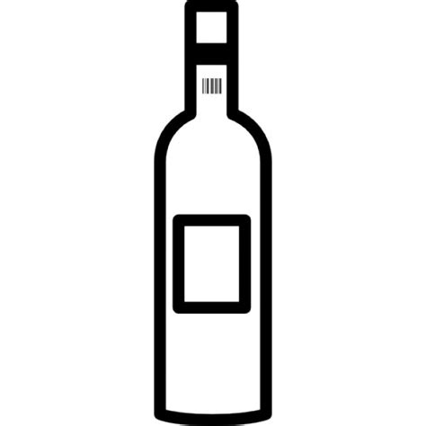 Wine Bottle Outline Icons Free Download